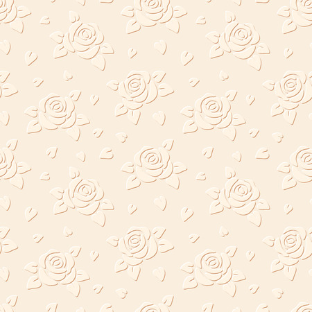 Seamless embossed background with flowers  Vector illustration のイラスト素材