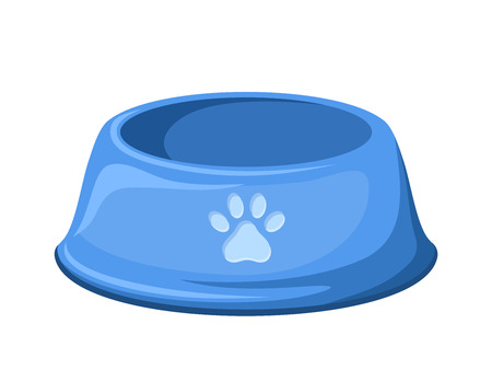 Blue dog bowl  Vector illustration のイラスト素材