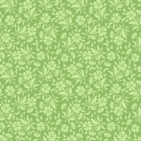 Seamless floral green pattern. Vector illustration.のイラスト素材