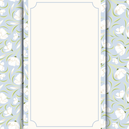 Vector invitation card with floral pattern.のイラスト素材