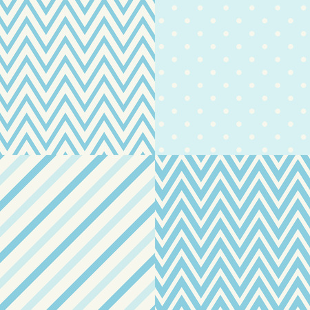 set of four seamless geometric patterns for scrapbookのイラスト素材