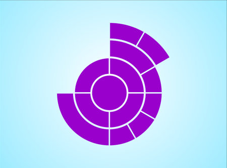 Pie chart icon. Diagram symbol. Flat design style eps 10