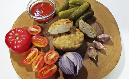 Chicken cutlets.