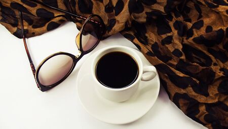 A nice cup of coffee in the morning.の写真素材