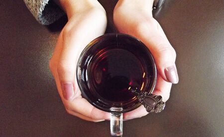 Warm up with hot, sweet tea.