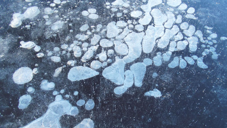 Beautiful ice on the river.