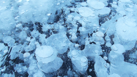 Beautiful ice on the river.