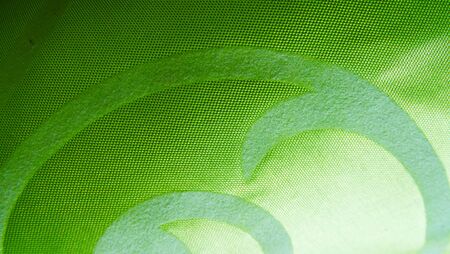 Beautiful background of green fabric.の写真素材