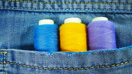 Jeans and clothing accessories.の写真素材