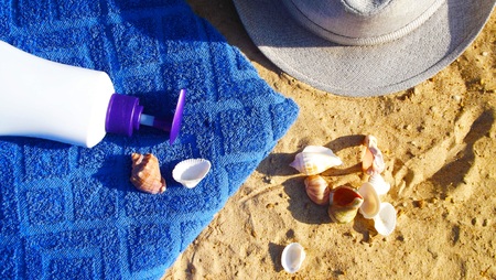 Accessories for beach holidays on the sand.