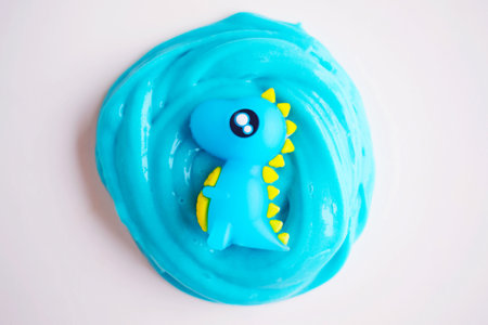 Slime on a white background.Funny children's toy.の写真素材