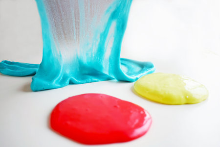 Slime on a white background.Funny children's toy.