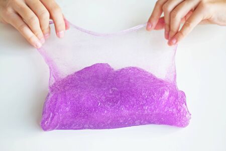 Bright slime.Funny children's toy.Elastic, sticky toy.