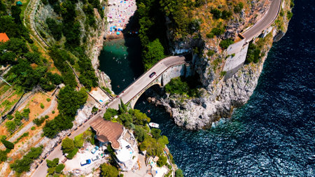 Aerial view of the Mediterranean Seaの写真素材