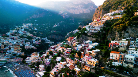 panoramic view of Positano, Amalfi Coast, Italy