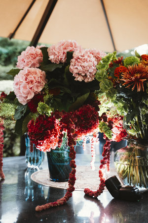 Elegant Floral Arrangement on Display Table