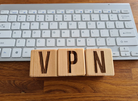 VPN virtual private network and internet connection privacy concept. Internet security blocking and censorshipの写真素材