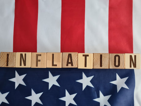 USA America and inflation both destroy the country and destroy the economy. Inflation causing possible future decline of nationの写真素材