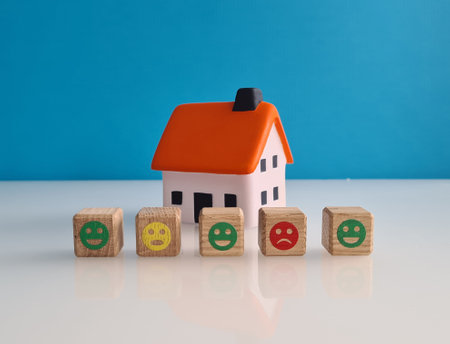 Feedback purchase building house. Recommendation for obtaining a loan for construction or rental housing conceptの写真素材