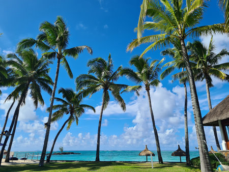 Maldives islands ocean tropics beach. Paradise island tourism and travel conceptの写真素材