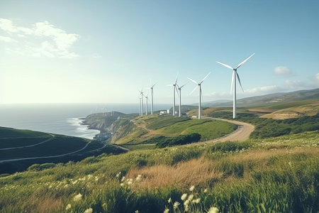 Windmills Overlooking Oceanの素材