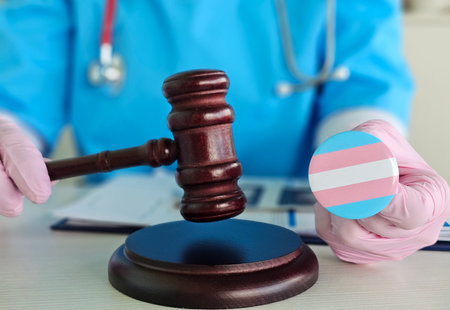 Legal decisions and healthcare advocacy for transgender rights in a clinical environmentの写真素材