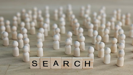 Selecting a good leader. Finding and developing leadership skills, recruitment and search concepts, human resource management HRM. Recruiting Managerの写真素材