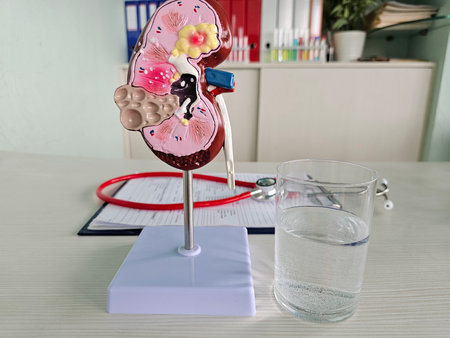 Hydro nephrosis causes and symptoms. Water-salt metabolism and metabolic disorders conceptの写真素材