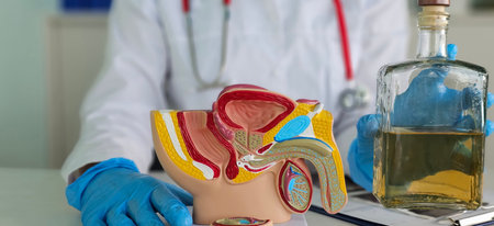 Alcohol and the Male Reproductive System penis. Alcohol and Fertility and the Effects of Alcohol on the Male Reproductive Systemの写真素材