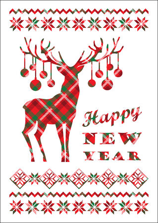 Happy New Year background. Design elements for posters, flyers, graphics module, paper, wallpaper.のイラスト素材