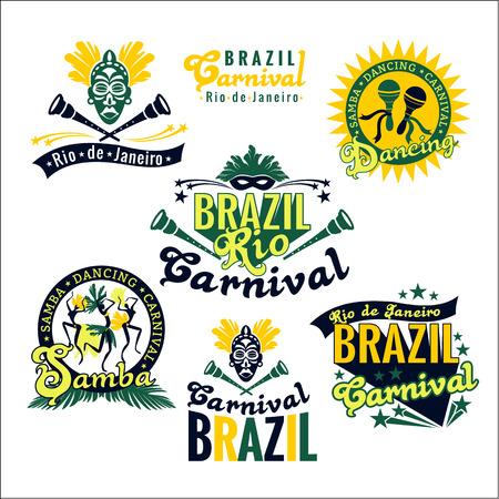 Brazilian Carnival. Big set of Brazilian templates for graphic modules, banners, posters, flyers, presentations.のイラスト素材