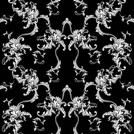 Seamless vector background. Baroque pattern. Design element.のイラスト素材