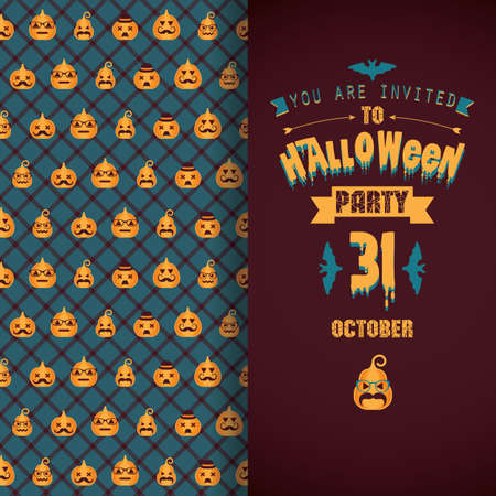 Invitation to Halloween party.Vector illustration.のイラスト素材