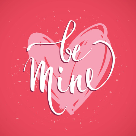 Hand lettering design. Vector design element for valentines day, save the date, poster, banner, t-shirt and other users.のイラスト素材