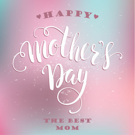 Happy Mothers Day lettering. Mothers day greeting card. Vector illustration.のイラスト素材