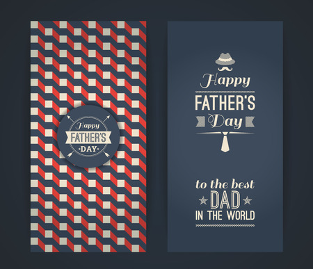 Happy Father's Day Card In Retro Style. Vector illustration.のイラスト素材