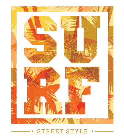 Tropical beach summer print with slogan for t-shirt graphic and other uses. Vector illustrationのイラスト素材
