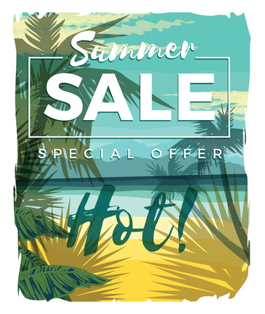 Summer sale design. Vector illustration. Design elementのイラスト素材