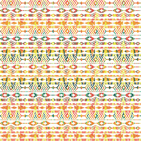 Tribal ethnic seamless pattern with geometric elements. Vector background