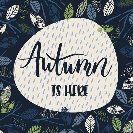 Autumn templates. Vector design for card, poster, flyer, web and other users.のイラスト素材
