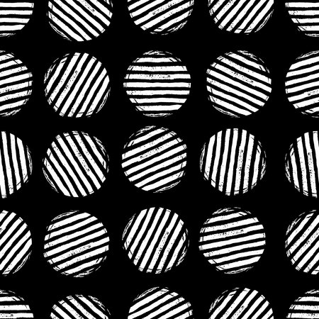 Abstract geometric seamless pattern with circles.のイラスト素材
