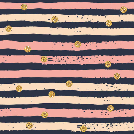 Abstract geometric seamless pattern with stripes.のイラスト素材