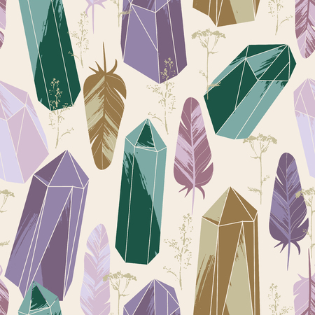 Abstract seamless pattern with crystals.のイラスト素材