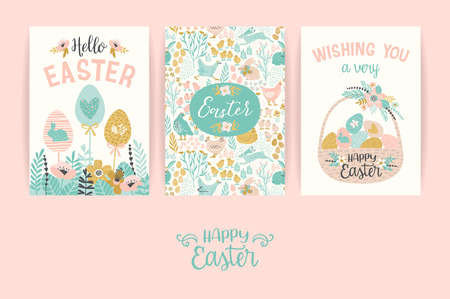 Happy Easter. Vector templates for card, poster, flyer and other users.のイラスト素材