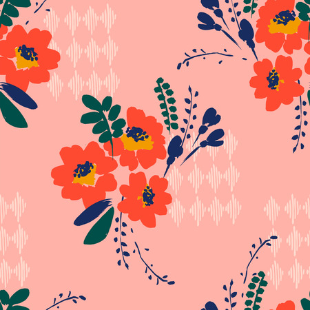 Floral seamless pattern. Vector design for paper, cover, fabric, interior decor and other usersのイラスト素材