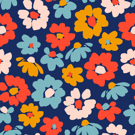 Floral seamless pattern. Vector design for paper, cover, fabric, interior decor and other usersのイラスト素材