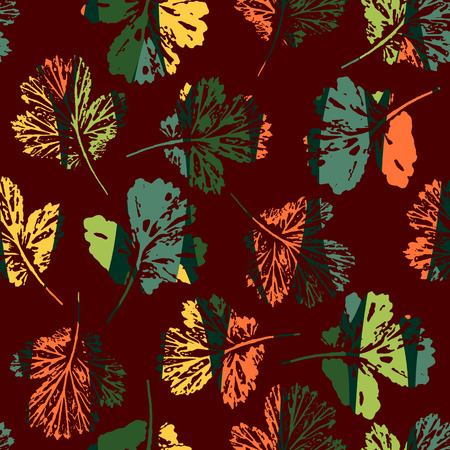 Abstract seamless pattern with leaves. Vector background for various surface.のイラスト素材