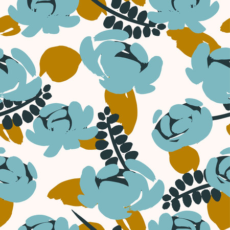 Floral seamless pattern. Vector design for paper, cover, fabric, interior decor and other usersのイラスト素材