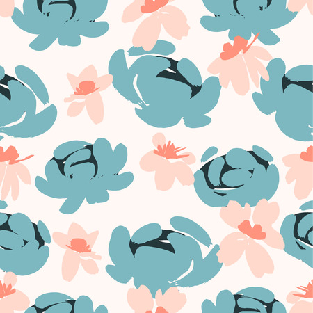Floral seamless pattern. Vector design for paper, cover, fabric, interior decor and other usersのイラスト素材