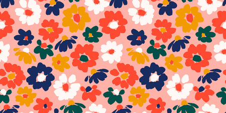Floral seamless pattern. Vector design for paper, cover, fabric, interior decor and other usersのイラスト素材